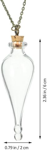 Mini Wishing Bottle Necklace Glass Pendant Tiny Jar for Crafting and Unique Multi-functional Small Bottle for Keepsakes and Decorations in Saudi Arabia