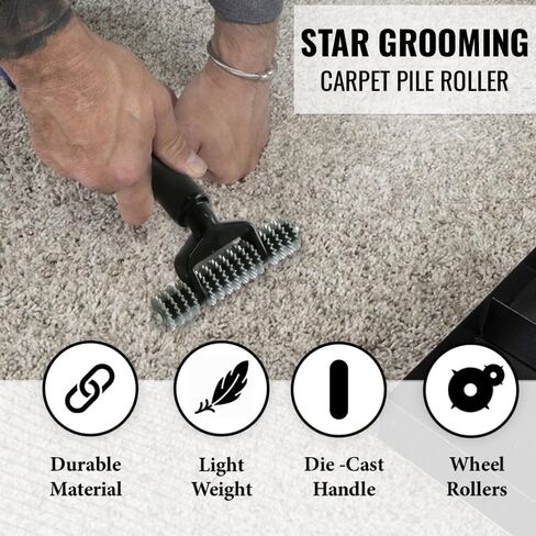 ZY393 Seaming Roller Seaming Spiked Star Grooming Carpet Pile Roller in Saudi Arabia
