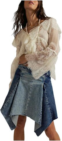 Free People Women's We The Free Wild River Handkerchief Skirt in Saudi Arabia