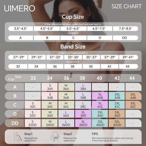 UIMERO Bras for Women No Underwire, Bralettes for Women with Support, Wireless Bra for Women Full Coverage in Saudi Arabia