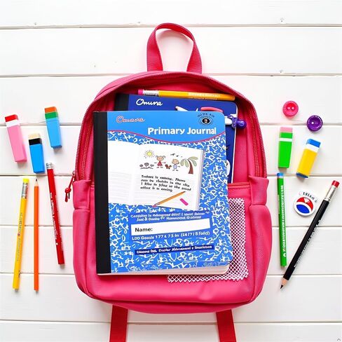 OMURA PRIMARY JOURNAL Composition Book, 9 3/4" x 7 1/2", Wide Ruled, 100ct Marble (Pack 24) in Saudi Arabia