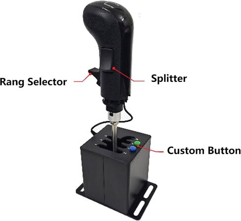 ZLiT PC USB Racing Game Truck Simulator Gear Shifter+Gearshift Knob for Logitech G923 G29 G27 G25 G92 for Tumaster Steering Wheel (Black) in Saudi Arabia