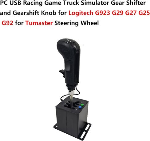 ZLiT PC USB Racing Game Truck Simulator Gear Shifter+Gearshift Knob for Logitech G923 G29 G27 G25 G92 for Tumaster Steering Wheel (Black) in Saudi Arabia
