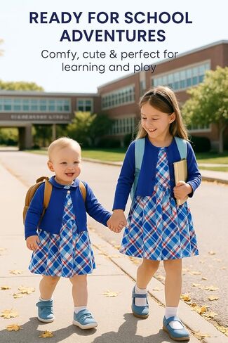 PATPAT Baby Girls Dress and Cardigan Sets 2 PCS Infant Girl Floral Print Sleeveless Dress and Long Sleeve Cardigan Set in Kuwait