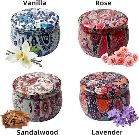 6 Pack Women Candles Gifts Set - Scented Candles for Home - Presents for Mum - Anniversary Present - The Total Burning time is 114 Hour in Saudi Arabia