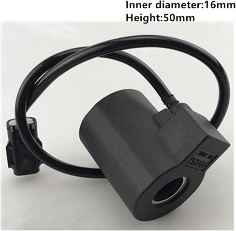 R210-5 Solenoid Valve Coil Inner Hole 16mm Height 50mm DC24V DC12V(DC12V) in Saudi Arabia