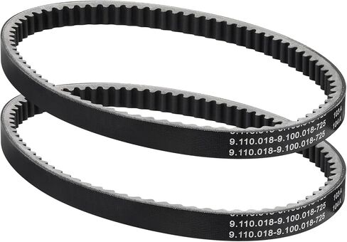 Kart Drive Belt, Pack of 2 Rubber Engine Drive Belt Clutch Belt 9.110.018-9.100.018-725, Compatible with Hammerhead 80T and Mid XRX Karts with Kart 6.5HP Engine, 8.6" x 0.4" x 0.7" in Saudi Arabia