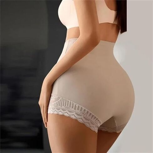 Seamless High-Waisted Women's Tummy Control Lace Underwear Underpants, Shapewear Briefs for Women in Saudi Arabia