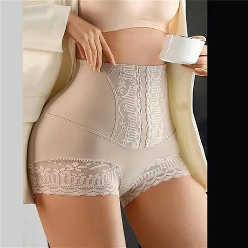 Seamless High-Waisted Women's Tummy Control Lace Underwear Underpants, Shapewear Briefs for Women in Saudi Arabia