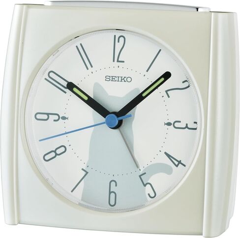 Seiko Allison Non Ticking Bedroom Alarm Clock, 3 Inch, Pearl Green in Saudi Arabia