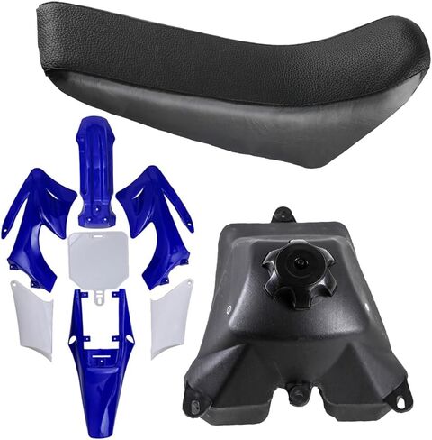Apollo Orion 7pcs Pit Bike Plastics Fairing Kit with Tall Seat and Gas Fuel Tank for Apollo 90cc 110cc 125cc 150cc Orion Style Thumpstar Atomik Dirt Pit Bike (Blue) in Saudi Arabia
