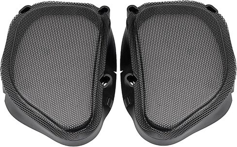 2 Pcs Black Mesh Speaker Grill Replacement Front Fairing Speaker Cover Compatible With 1998-2013 Harley Road Glide FLTR FLTRU/X in Saudi Arabia