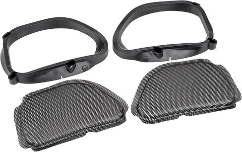 2 Pcs Black Mesh Speaker Grill Replacement Front Fairing Speaker Cover Compatible With 1998-2013 Harley Road Glide FLTR FLTRU/X in Saudi Arabia