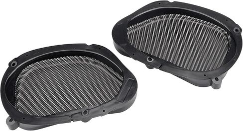 2 Pcs Black Mesh Speaker Grill Replacement Front Fairing Speaker Cover Compatible With 1998-2013 Harley Road Glide FLTR FLTRU/X in Saudi Arabia