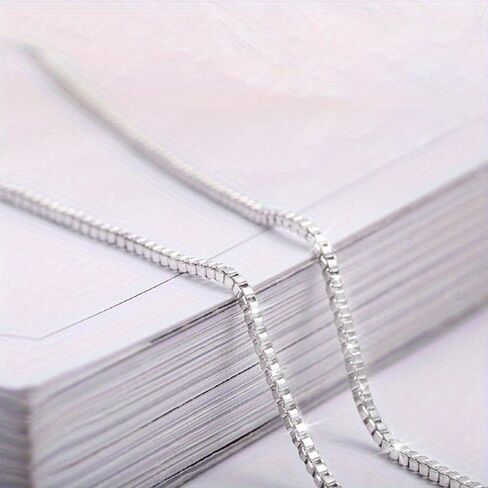 قلادات بسيطة للنساء من الفضة الإسترلينية، متينة ورائعة، 16/18/20/22/24/26 بوصة in Saudi Arabia