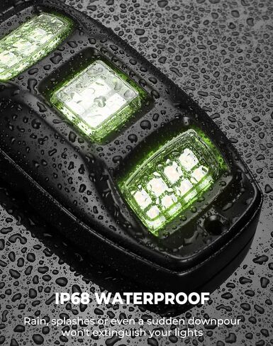KEMIMOTO 6 Pods LED Rock Lights for Truck UTV, APP/RF Dual Control Underglow Multicolor Neon Light Pod Universal Lighting for ATV, Car, Golf Cart, RV, Compatible with Can-Am X3 Polaris RZR Sportsman in Saudi Arabia