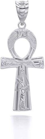 Claddagh Gold .925 Sterling Silver Egyptian Ankh Cross Protection Pendant Necklace - Choice of Pendant Only or Chain Length in Saudi Arabia