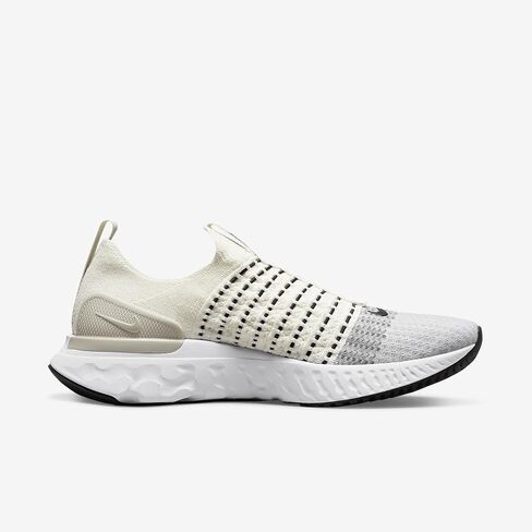 حذاء الجري Nike React Phantom Run Flyknit 2 للرجال (DV2139-100، شراعي/أبيض/عظم فاتح/أسود) مقاس 8.5 in Saudi Arabia