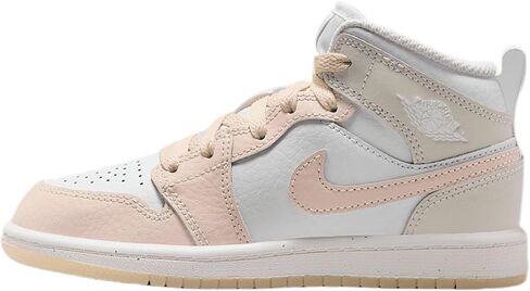 Jordan 1 Mid SE Little Kids' Shoes (HJ5942-100, Sail/Sea Glass/Glacier Blue/Guava Ice) in Saudi Arabia