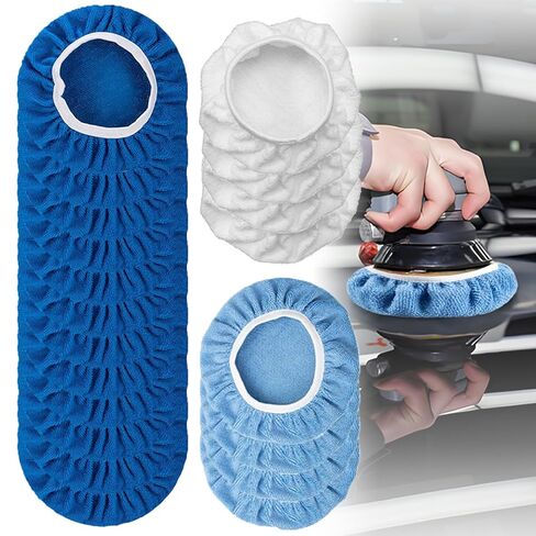 20 قطعة من وسادات تلميع السيارات المصنوعة من الألياف الدقيقة مقاس 5-6 بوصة، وأغطية تلميع السيارات الفاخرة لأداة التلميع المدارية، وأداة وضع الشمع، وتفصيل السيارات in Kuwait