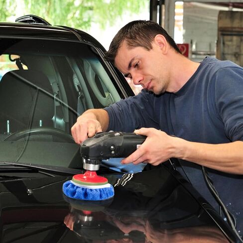 20 قطعة من وسادات تلميع السيارات المصنوعة من الألياف الدقيقة مقاس 5-6 بوصة، وأغطية تلميع السيارات الفاخرة لأداة التلميع المدارية، وأداة وضع الشمع، وتفصيل السيارات in Kuwait