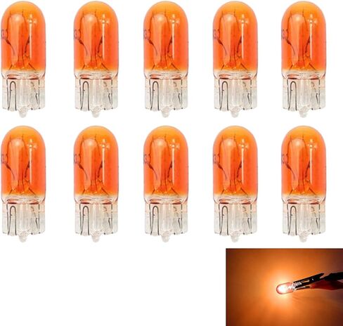 10 PCS T5 Car Wedge Light, 12V 1.2W Miniature Bright Auto Dashboard Gauge Side Light Bulb Lamp, Multifunctional Width Indicator Light, Instrument bulb, Lighting Accessories for Most Cars (White) in Saudi Arabia