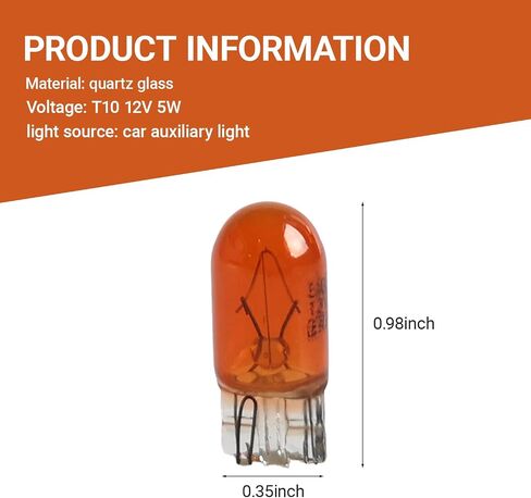 10 PCS T5 Car Wedge Light, 12V 1.2W Miniature Bright Auto Dashboard Gauge Side Light Bulb Lamp, Multifunctional Width Indicator Light, Instrument bulb, Lighting Accessories for Most Cars (White) in Saudi Arabia