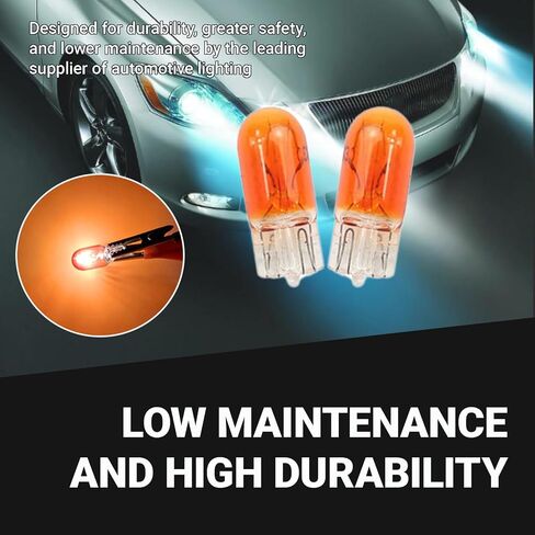 10 PCS T5 Car Wedge Light, 12V 1.2W Miniature Bright Auto Dashboard Gauge Side Light Bulb Lamp, Multifunctional Width Indicator Light, Instrument bulb, Lighting Accessories for Most Cars (White) in Saudi Arabia