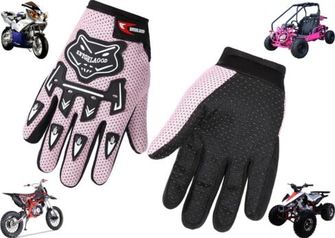 قفازات MRS Pink Kids Youth ATV Quad للطرق الوعرة - الدراجة الترابية، عربة التسوق، الدراجة النارية، السكوتر، سباقات الرياضات القوية، ركوب الدراجات، المشي لمسافات طويلة - الرياضات الخارجية للفتيات in Saudi Arabia