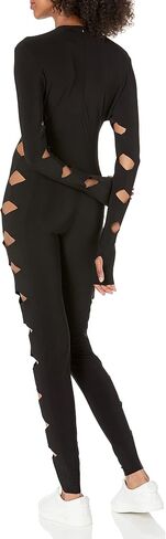 Norma Kamali womens Long Sleeve Crew Neck Alligator Catsuit in Saudi Arabia