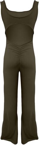 بدلة قفز نسائية من قطعة واحدة مع حمالة صدر للتحكم في البطن، بدلة رومبير للتمرين بدون أكمام وظهر مكشوف in Kuwait