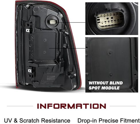 JSBOYAT LED Tail Light Assembly Compatible with 2019-2024 Dodge Ram 1500 Without Blind Spot Model, Rear Brake Light Red Lens Tail Lamps Right Passenger Side 55112990AD CH2801217 in Saudi Arabia