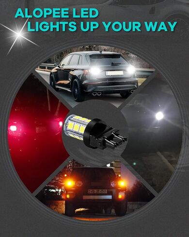 Alopee Non Polarity 10 Pack 4114 Led Daytime Running Light White 4114 Led Bulb DC 12V for 3156 3157 3157a Tail Brake Light Bulb Turn Signal Bulb in Saudi Arabia