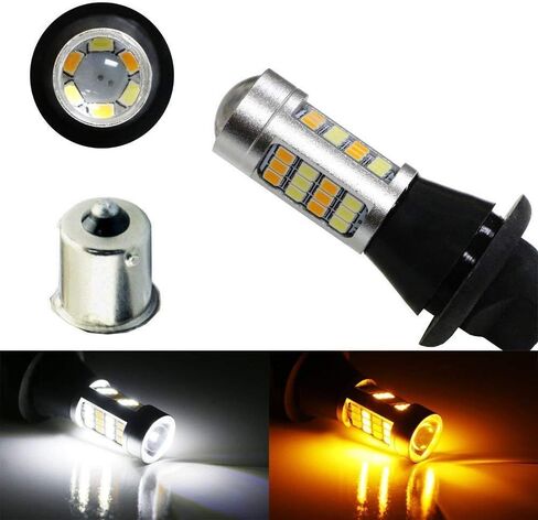 iJDMTOY 42-SMD High Power 1156 7506 7527 Single Filament Switchback Replacement Bulbs For Turn Signal w/White Feature in Saudi Arabia