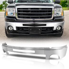 شريط الوجه المصد الأمامي من Auto Dynasty متوافق مع 2007-2013 GMC Sierra 1500، 2007-2010 Sierra 2500HD 3500HD، مع ضوء الضباب وحزمة السحب، كروم مصقول in Kuwait