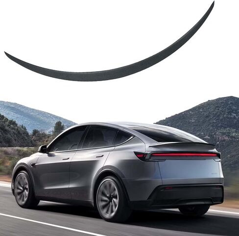 2025 2026 Tesla Model Y Juniper جناح سبويلر خلفي، سبويلر خلفي للشفاه بمظهر رياضي (أسود لامع) in Kuwait