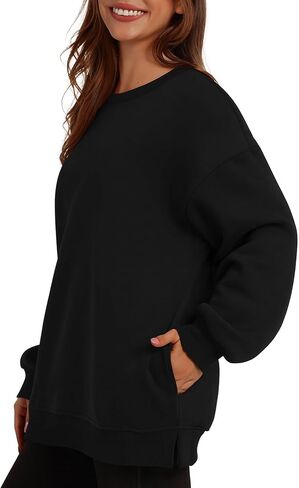 Womens Oversized Sweatshirts Hoodies Crewneck Long Sleeve Tops Fall Fashion Outfits Clothes 2025 in Saudi Arabia