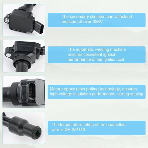 JDMON Ignition Coils Pack with Spark Plugs Compatible with Kia Sedona, Telluride, Cadenza, Sorento, Hyundai Palisade, Genesis G80 2016-2020 V6 3.3L 3.8L Replacement for UF863 273103L030 93175 in Saudi Arabia