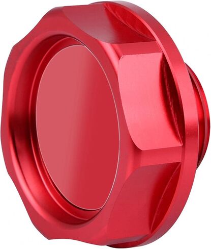 Acouto Automotive Replacement Oil Filler -Aluminium Alloy Oil Filler Cover Engine Fuel for Car (Red) in Saudi Arabia