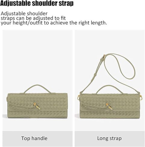 Handwoven Women's Clutch Purse, Crossbody Bag with Adjustable Strap for Evening & Casual Use in Saudi Arabia
