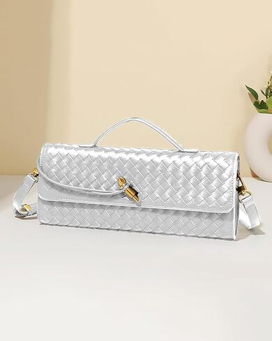 Handwoven Women's Clutch Purse, Crossbody Bag with Adjustable Strap for Evening & Casual Use in Saudi Arabia