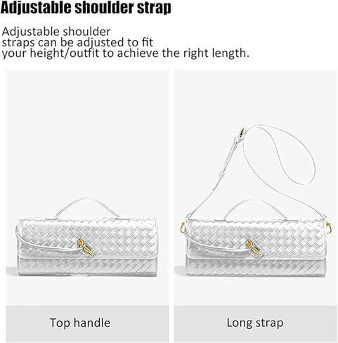 Handwoven Women's Clutch Purse, Crossbody Bag with Adjustable Strap for Evening & Casual Use in Saudi Arabia