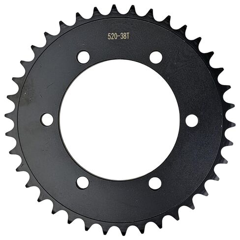 RedCap 38 Tooth Rear Drive Sprocket 6-Hole, 520 Chain Size, Steel Sprocket Compatible for Jonway XMT Vitacci Titan GTX X-Pro 250 EFI Manual 6 Speed Motorcycle in Saudi Arabia