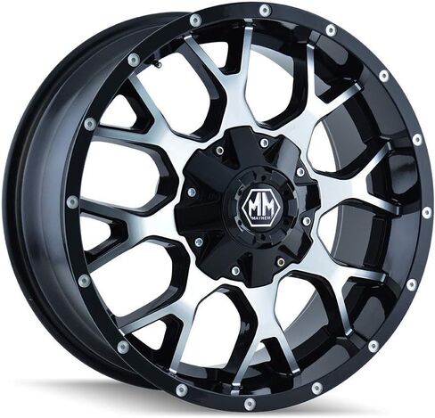عجلة Mayhem Warrior 8015 سوداء ذات وجه آلي (17x9 بوصة/12x139.7 ملم) in Saudi Arabia