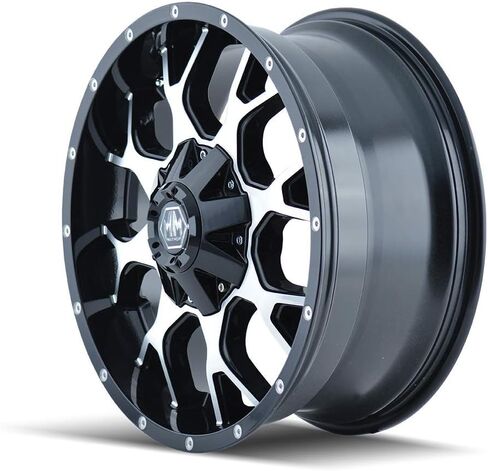 عجلة Mayhem Warrior 8015 سوداء ذات وجه آلي (17x9 بوصة/12x139.7 ملم) in Saudi Arabia