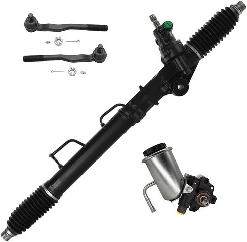 محور ديترويت - طقم حامل وترس 3.4 لتر لسيارة Toyota 4Runner 1996-2002 1997 1998 1999 2000 2001 مضخة توجيه كهربائية لتجميع الرف والترس مع استبدال قضبان التعادل الخارجية للخزان in Saudi Arabia