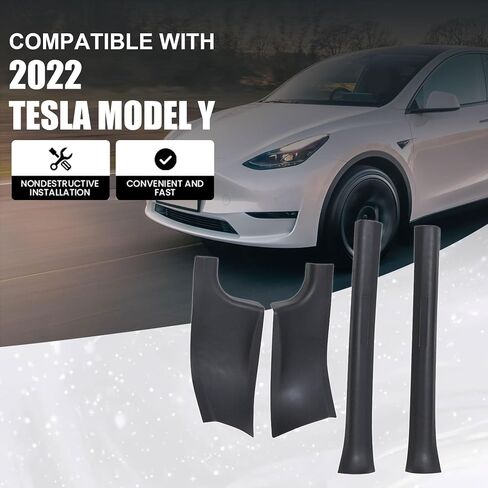 GXARTS Door Sill Protectors Front+Rear Carbon Fiber Scuff Plate Guards Fit For Tesla Model Y 2019-2024 5-Seater, Not fit 7 Seater,Kick Protection, Edge Guards in Saudi Arabia