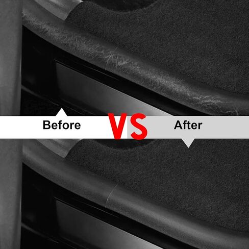 GXARTS Door Sill Protectors Front+Rear Carbon Fiber Scuff Plate Guards Fit For Tesla Model Y 2019-2024 5-Seater, Not fit 7 Seater,Kick Protection, Edge Guards in Saudi Arabia