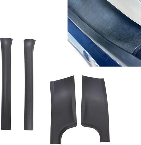 GXARTS Door Sill Protectors Front+Rear Carbon Fiber Scuff Plate Guards Fit For Tesla Model Y 2019-2024 5-Seater, Not fit 7 Seater,Kick Protection, Edge Guards in Saudi Arabia