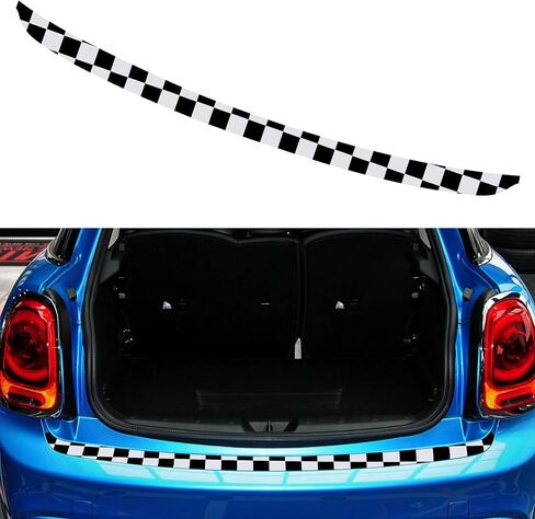 TOMALL Rear Bumper Guard Protector Compatible with Mini Cooper F56 F55 R55 Anti-Collision Strip Trunk Threshold Door Protector Car Door Edge Trunk Trims Exterior Accessories for Car (Gray Flag) in Saudi Arabia